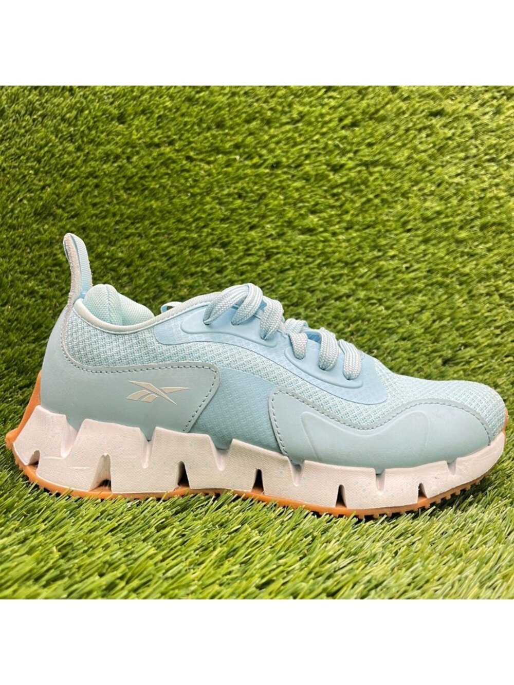 Reebok Zig Dynamica Womens Size 6.5 Blue White Athletic Running Shoes Sneakers